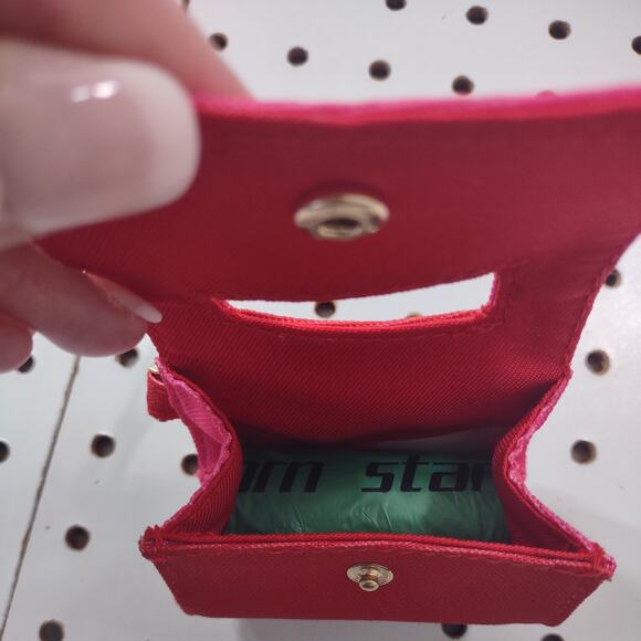 Kate Spade Dog Poop Sack Holder, Pink and Red - Picture 4 of 5